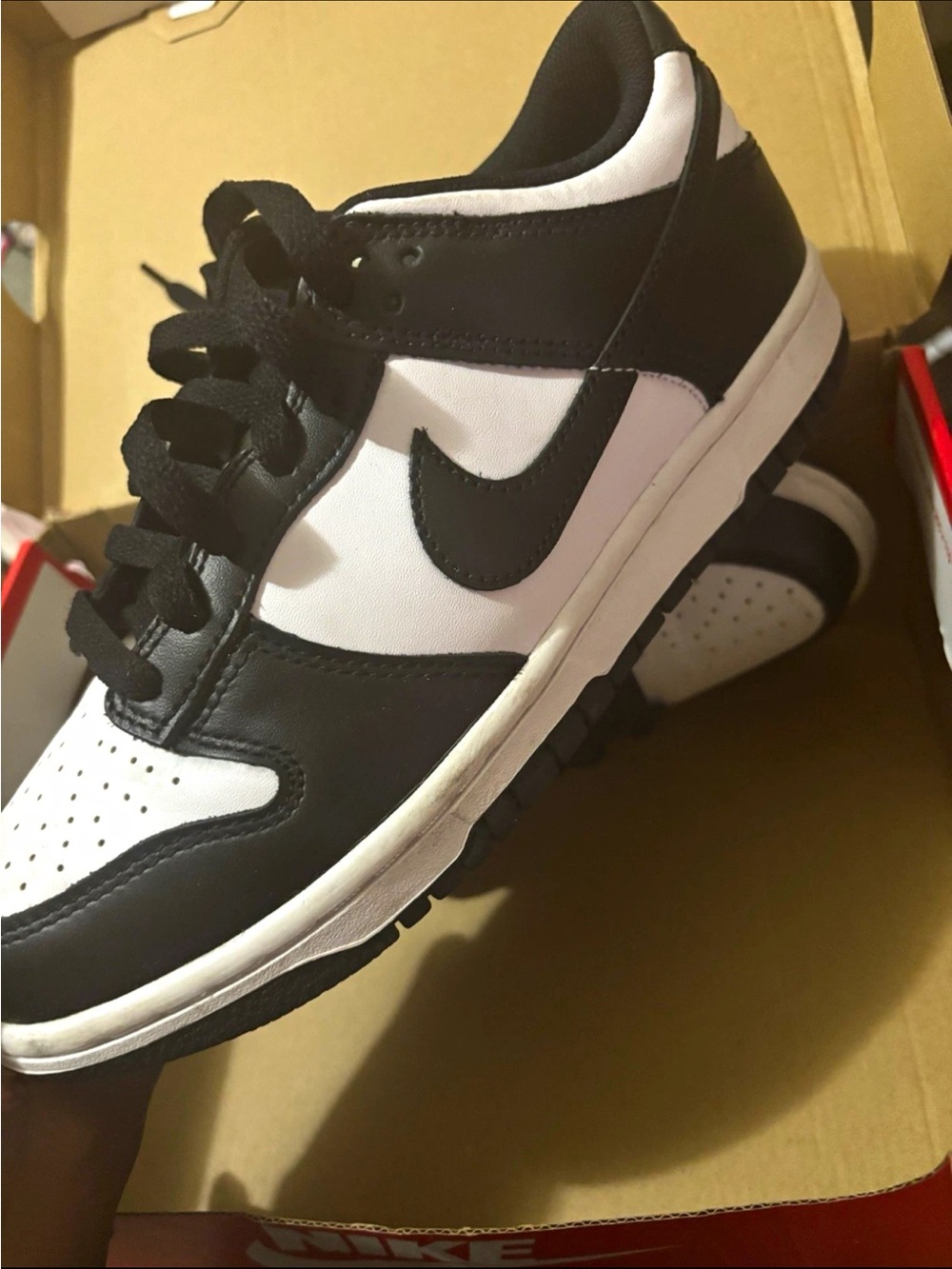 Nike Women's Black and White Low-Top Sneakers